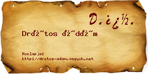 Drótos Ádám névjegykártya